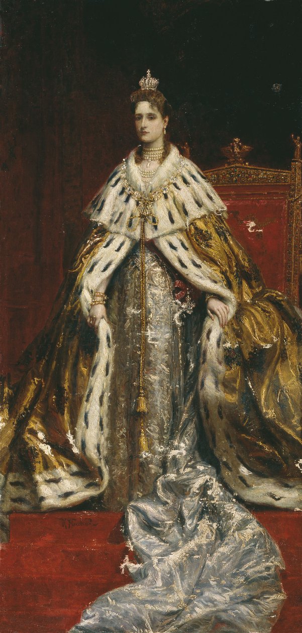 Porträtt av Alexandra Feodorovna (Alix av Hessen) (1872-1918) av Konstantin Makovsky