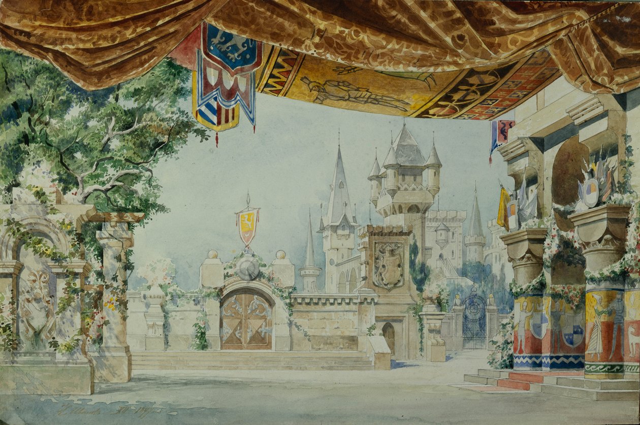 Scenografi för baletten Raimonda av A. Glazunov, 1899 av Konstantin Matveevich Ivanov