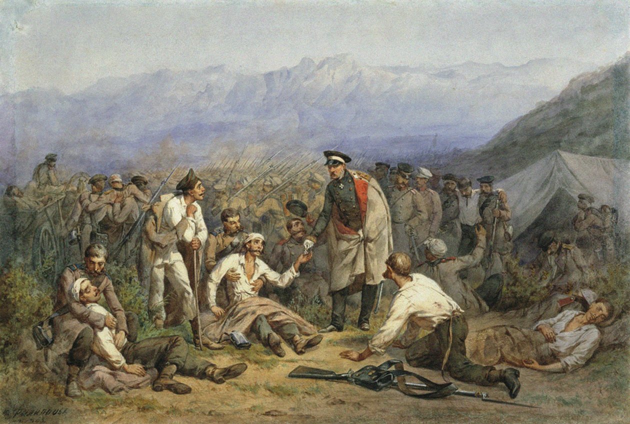Efter striden. Scen från Krimkriget av Konstantin Nikolaevich Filippov