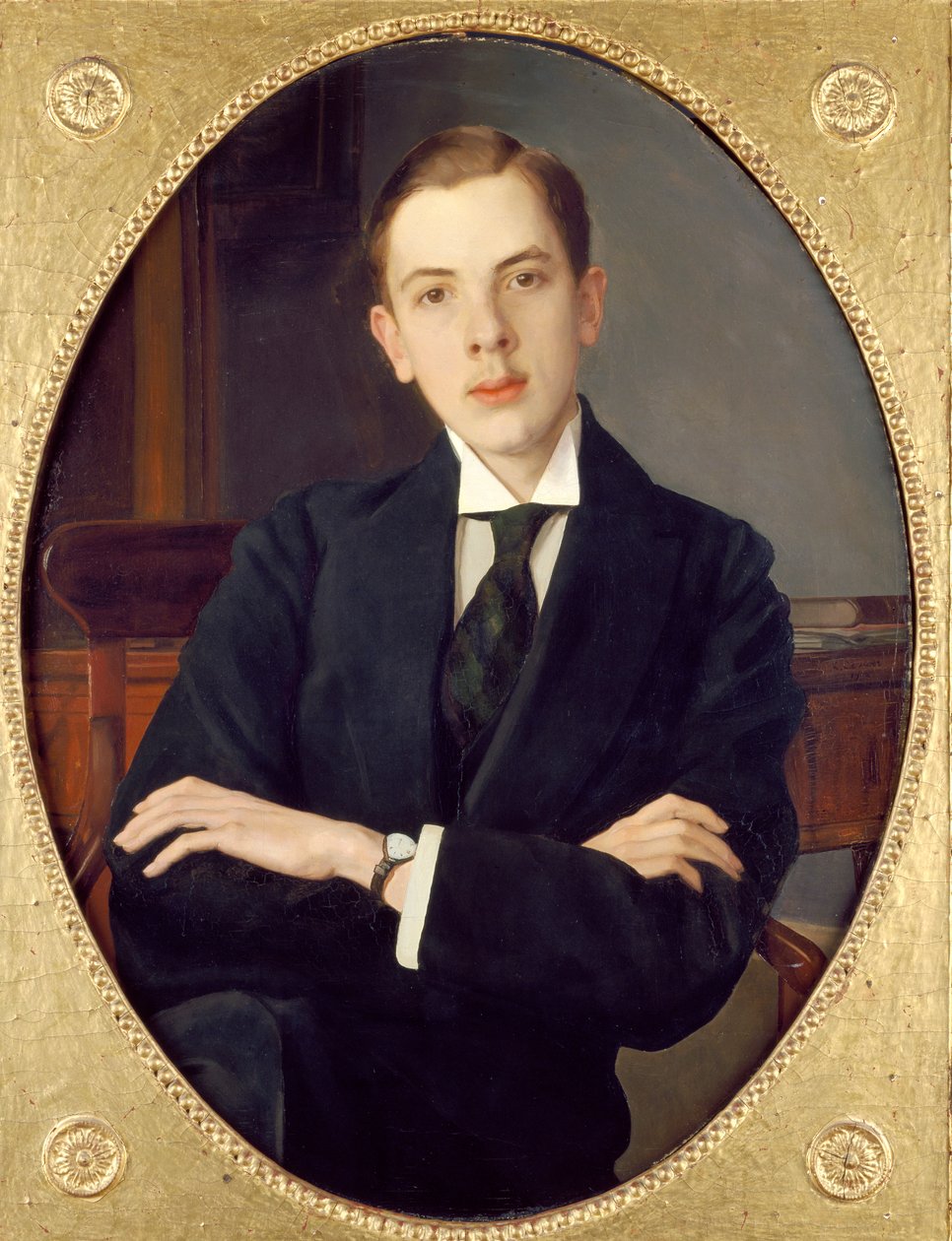 Evgenii Sergheevich Mikhailov, konstnärens brorson, 1916 av Konstantin Somov
