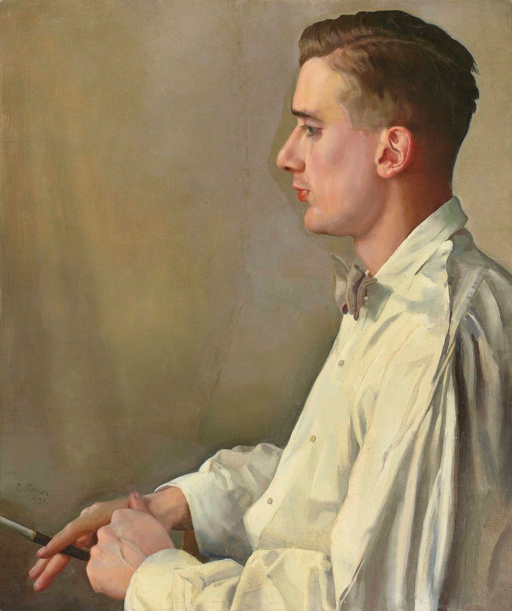 Ryska: "Porträtt av B. Snezhkovsky" Porträtt av B. Snezhkovsky av Konstantin Somov