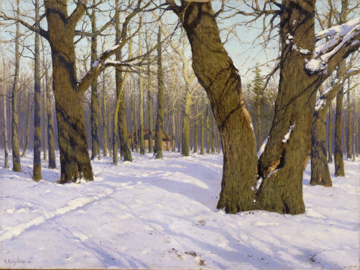 Tidig vår, 1910 av Konstantin Yakovlevich Kryzhitsky