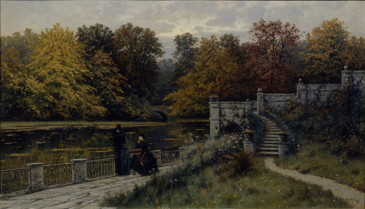 Lazienkiparken, 1886 av Konstantin Yakovlevich Kryzhitsky