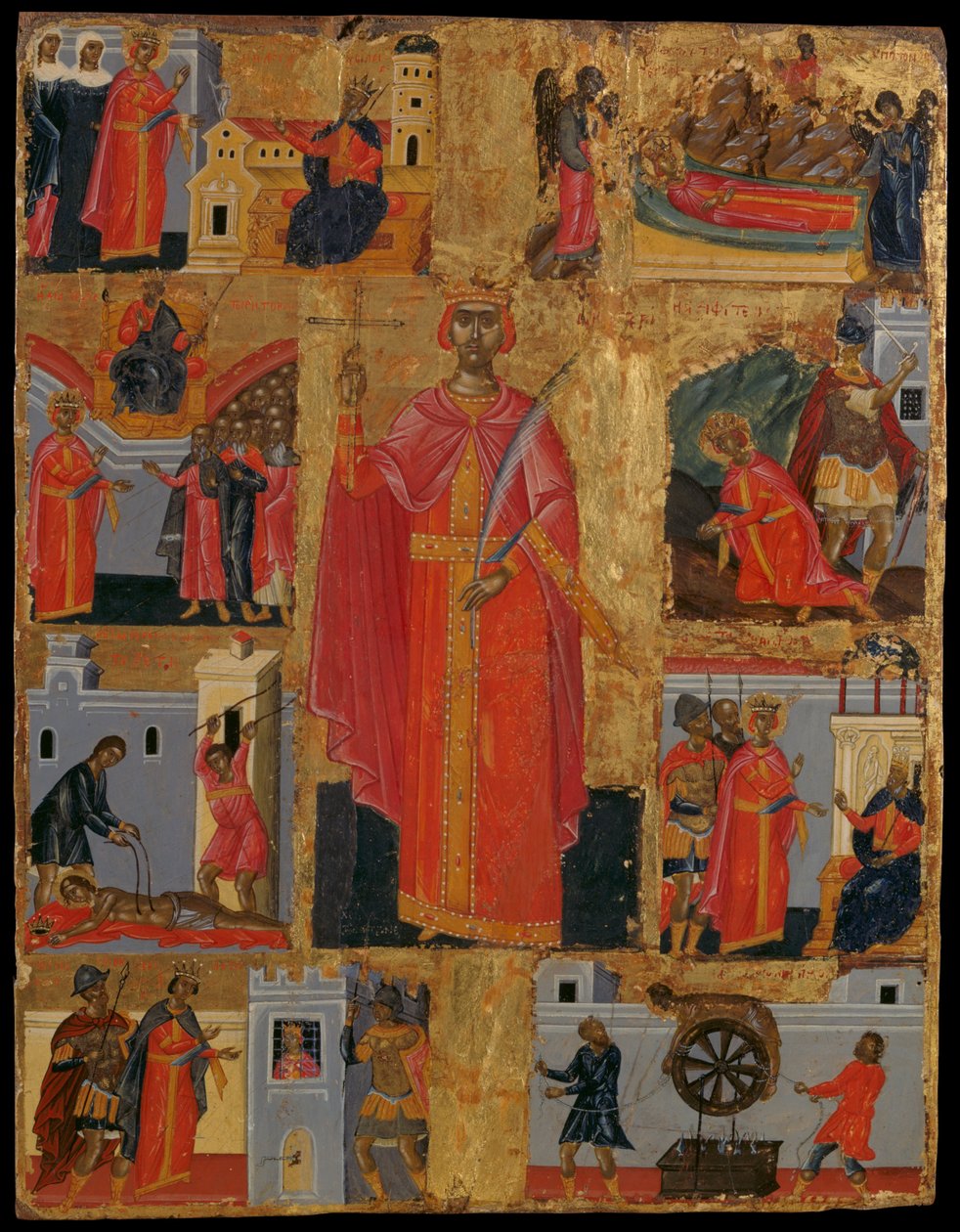 St Catherine and scenes from her life av Konstantinos Tzanes