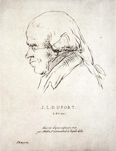 Jean-Louis Duport vid 80 år (1749-1819) (etsning) av Korblin (after)
