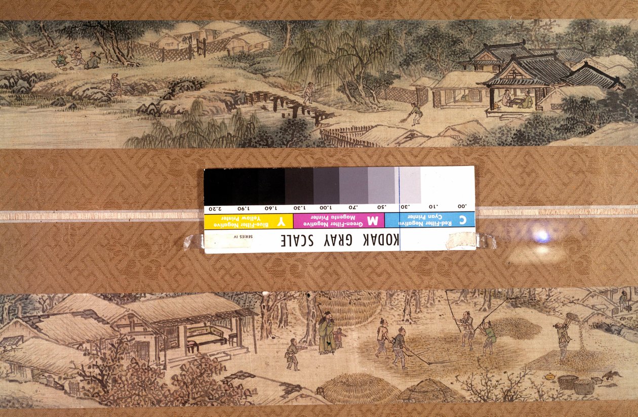 Art Coreen: landskap av de fyra årstiderna tillskrivet Kim Tu Ryang (Tu-Ryang) (1686-1764) av Korean School
