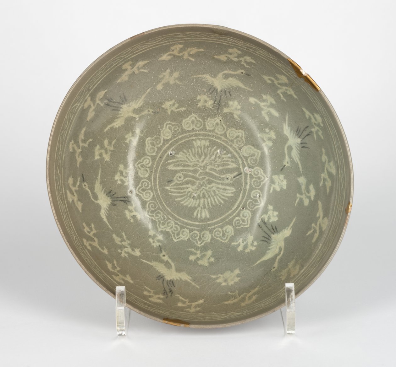Skål med tranor och moln, c.1150-1200 av Korean School