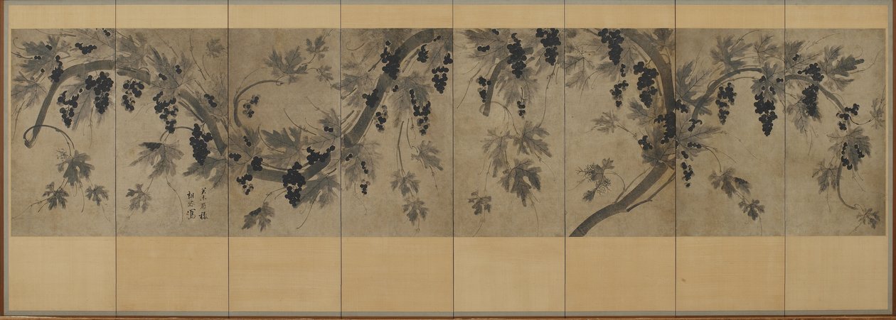 Grapevine, Korea, Choson period (bläck på papper) av Korean School