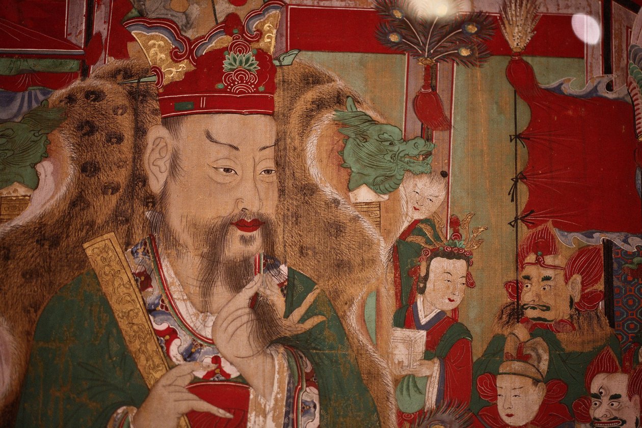 Ogwan, den fjärde kungen av helvetet (detalj), 1798 av Korean School