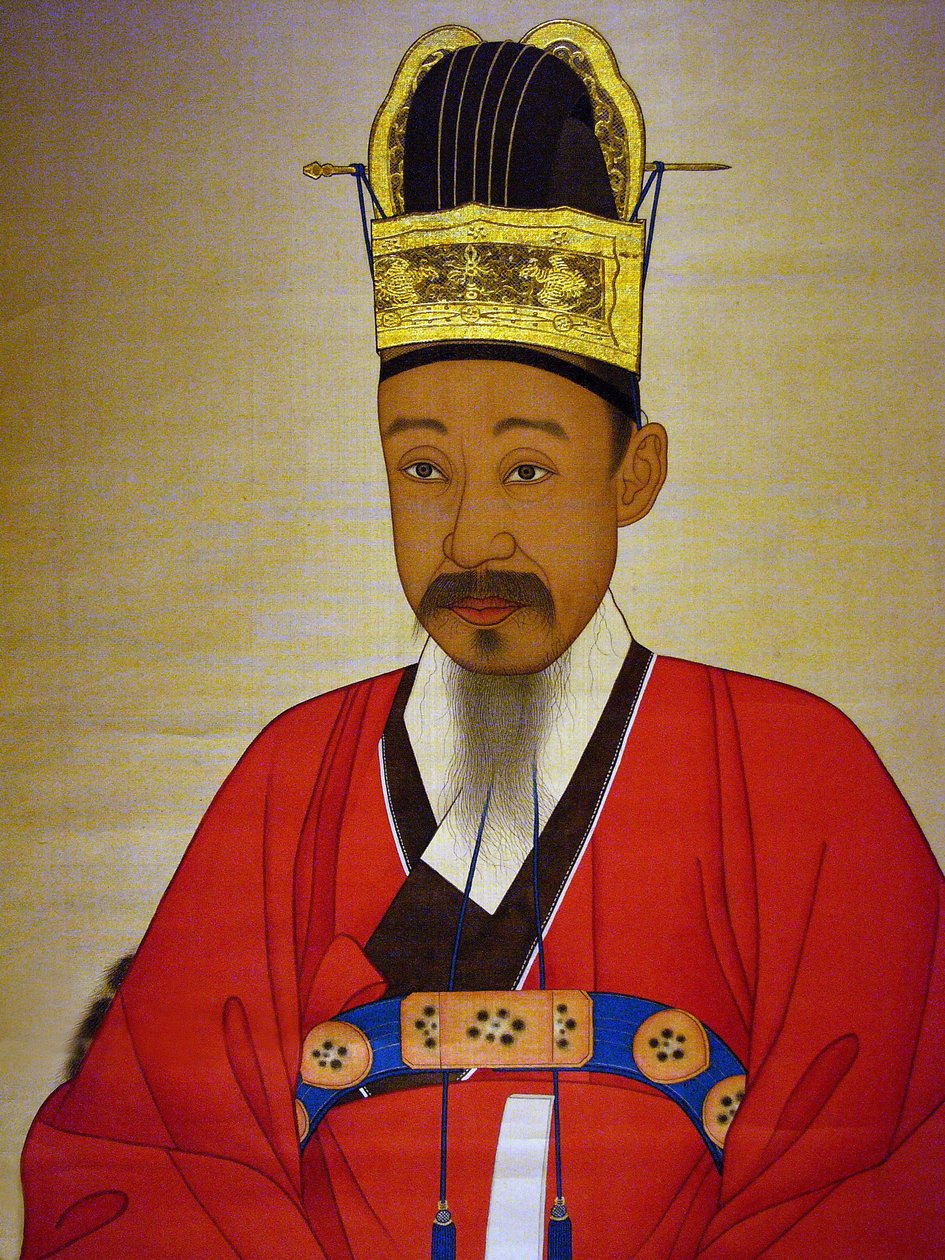 Porträtt av Yi Haeung (eller "Shibaek") av Korean School