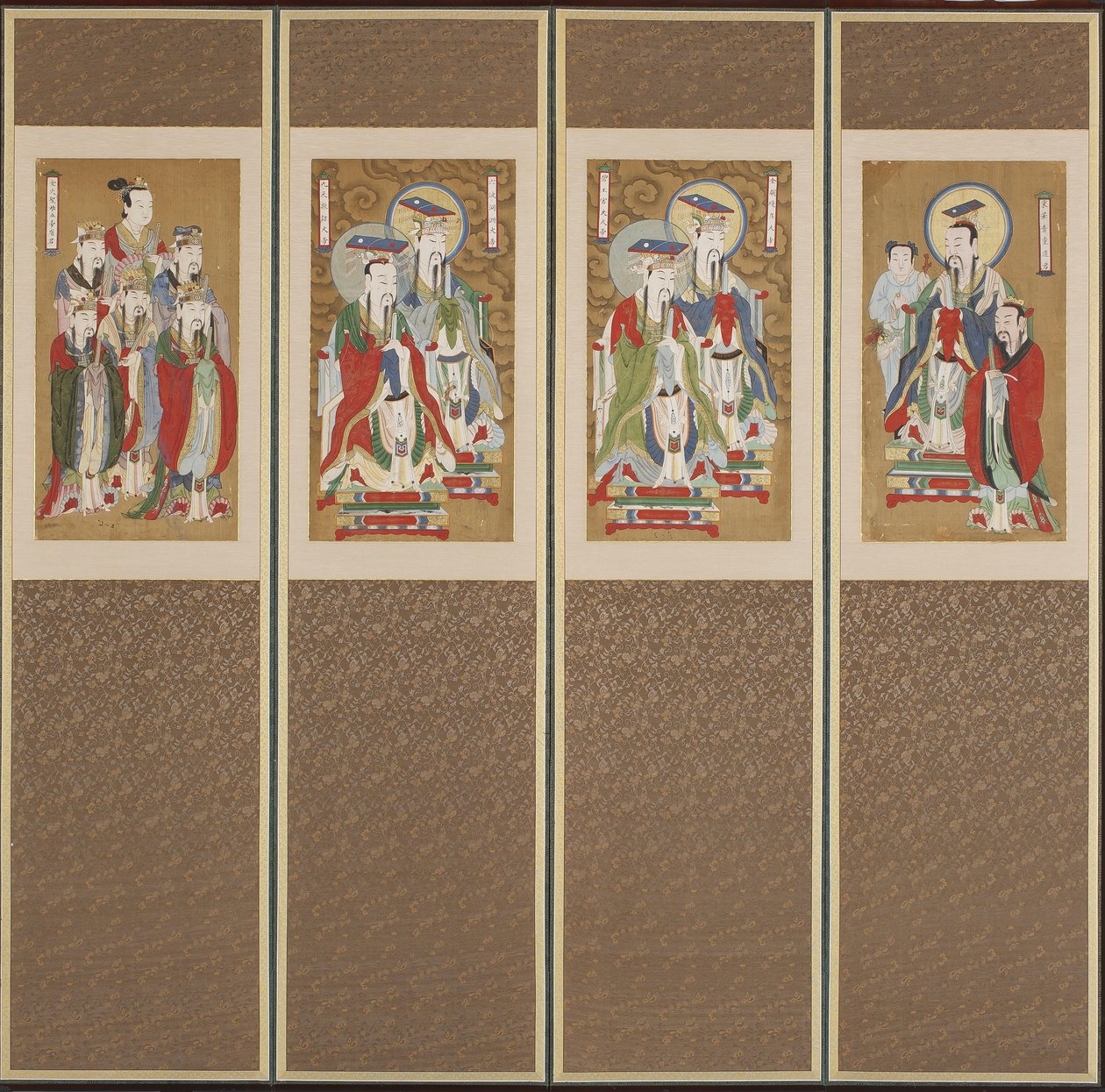 Processionsscen, Choson-dynastin (färg på papper och siden) av Korean School