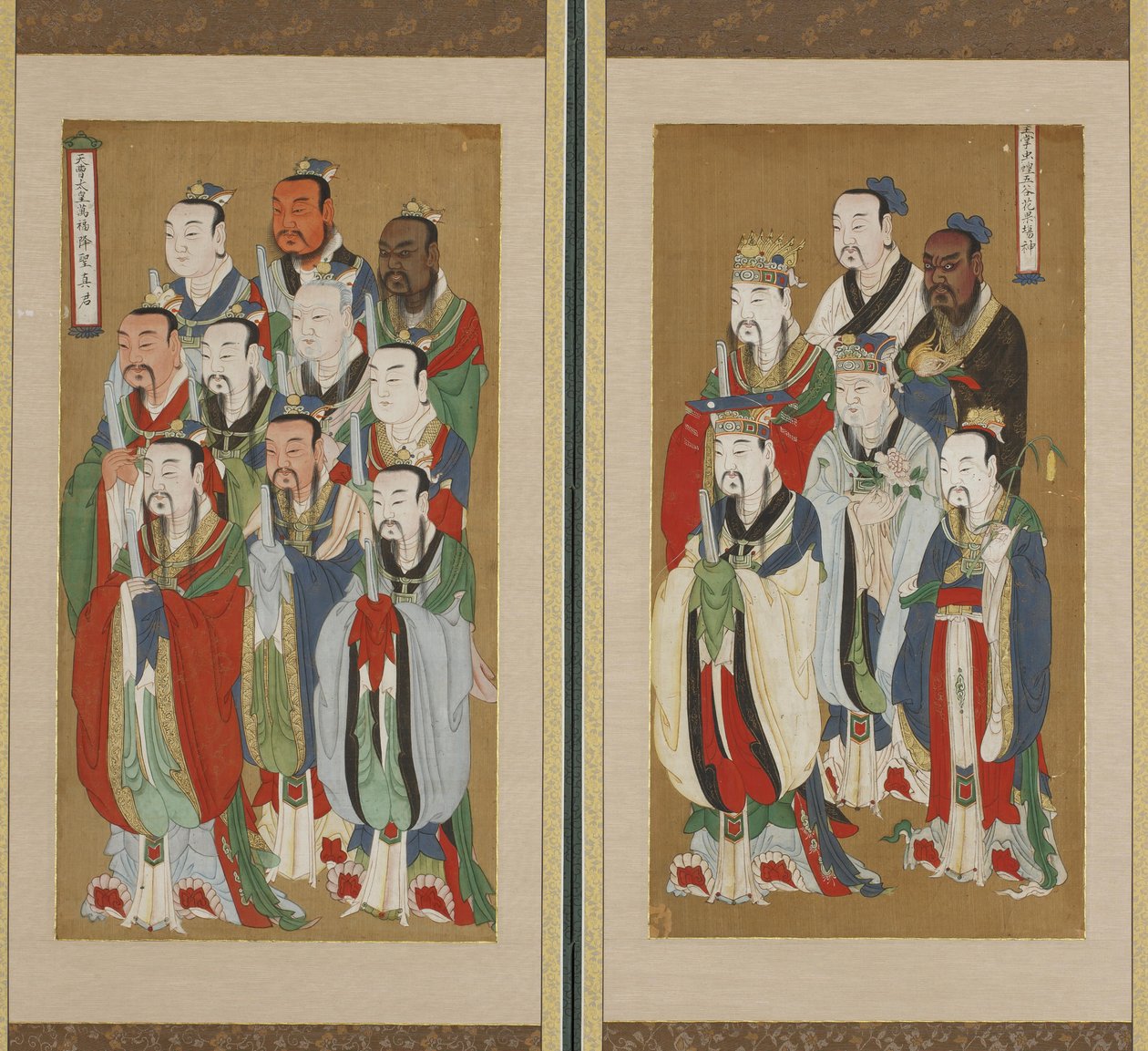 Processionsscen, Choson-dynastin (färg på papper och siden) av Korean School