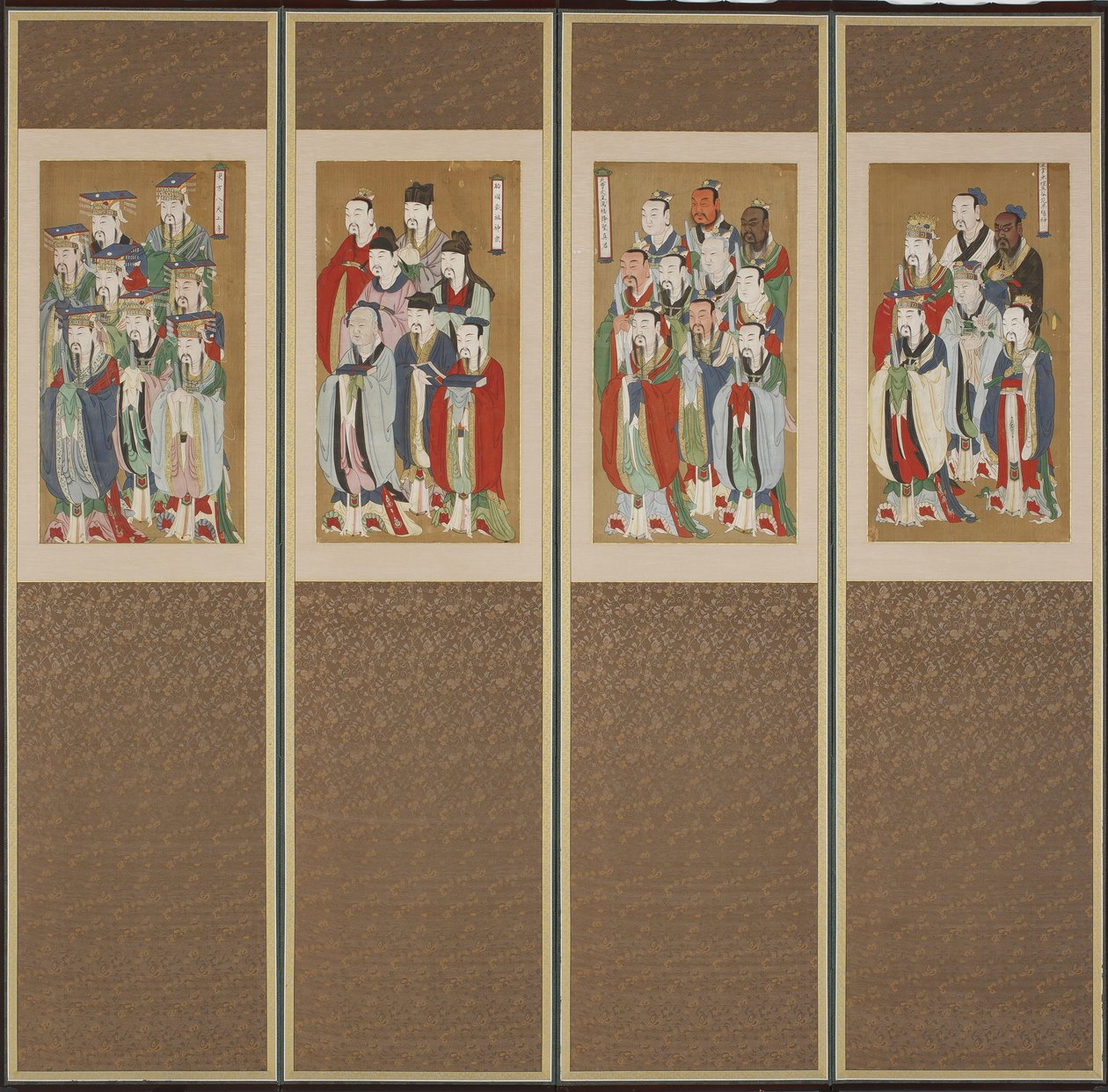 Processionsscen, Choson-dynastin (färg på papper och siden) av Korean School