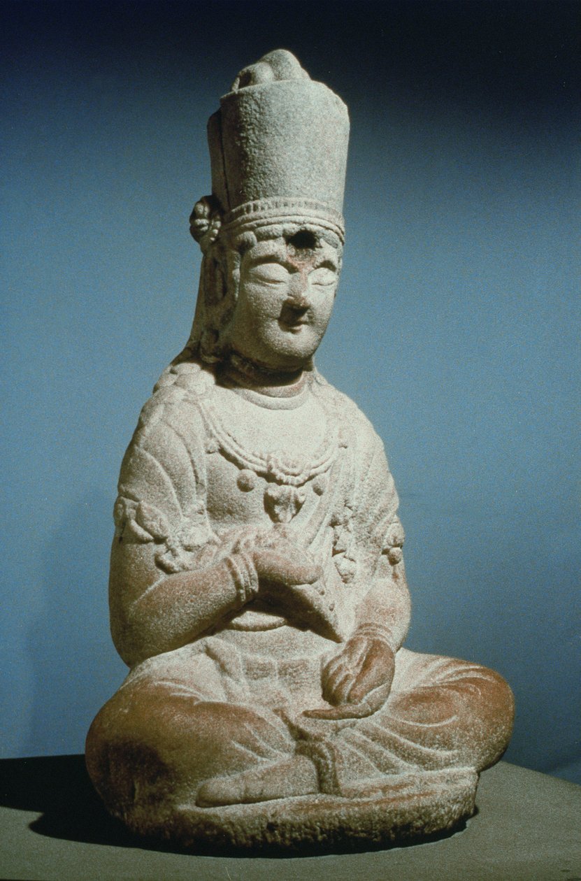 Sittande Bodhisattva från Hansong-sa, Korea av Korean School