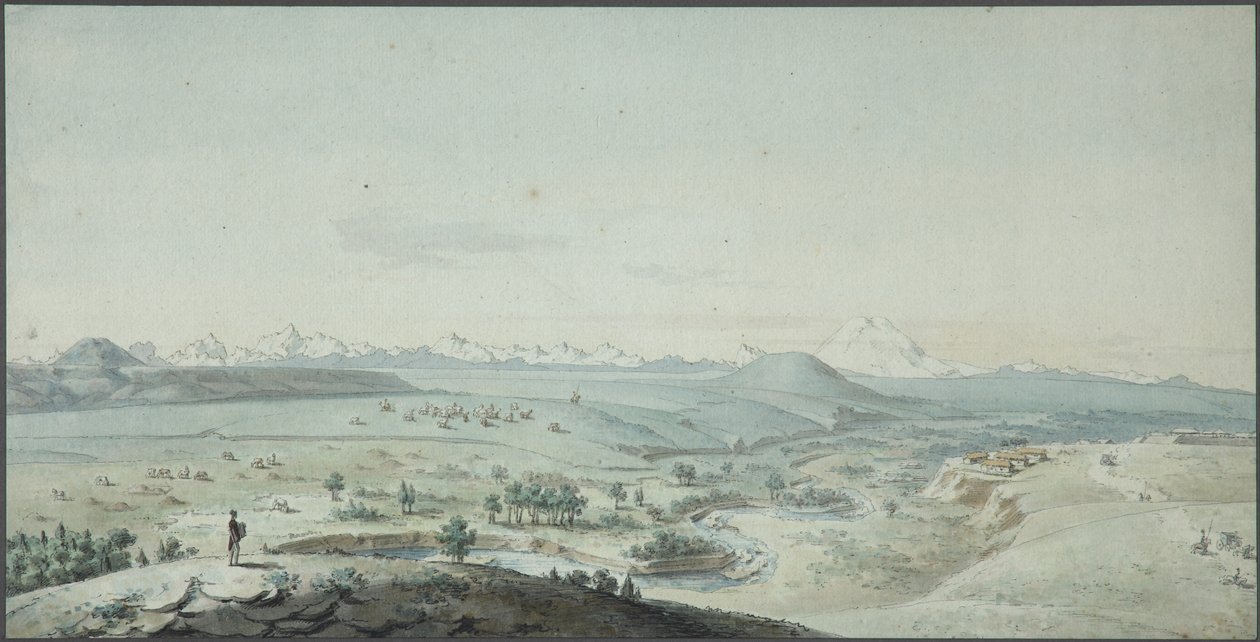 Utsikt över Konstantinogorsk fästning från berget Mashuk, 1805 av Korneev