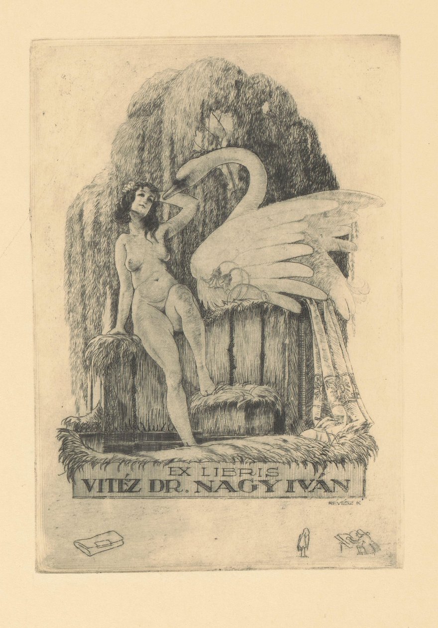 Ex libris är av Iván Nagy Ex libris modige dr. Iván Nagy (titel på objekt) av Kornél Révész