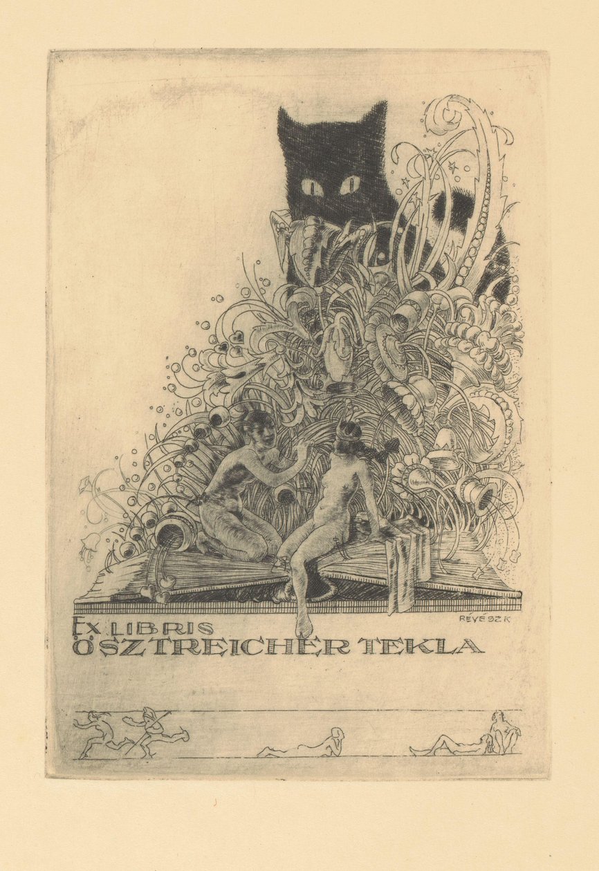 Ex libris är av Tekla Östreicher av Kornél Révész