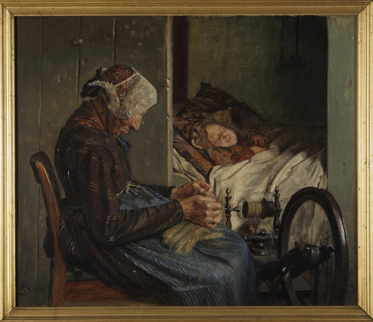 Mormor med sitt barnbarn av Kristian Zahrtmann