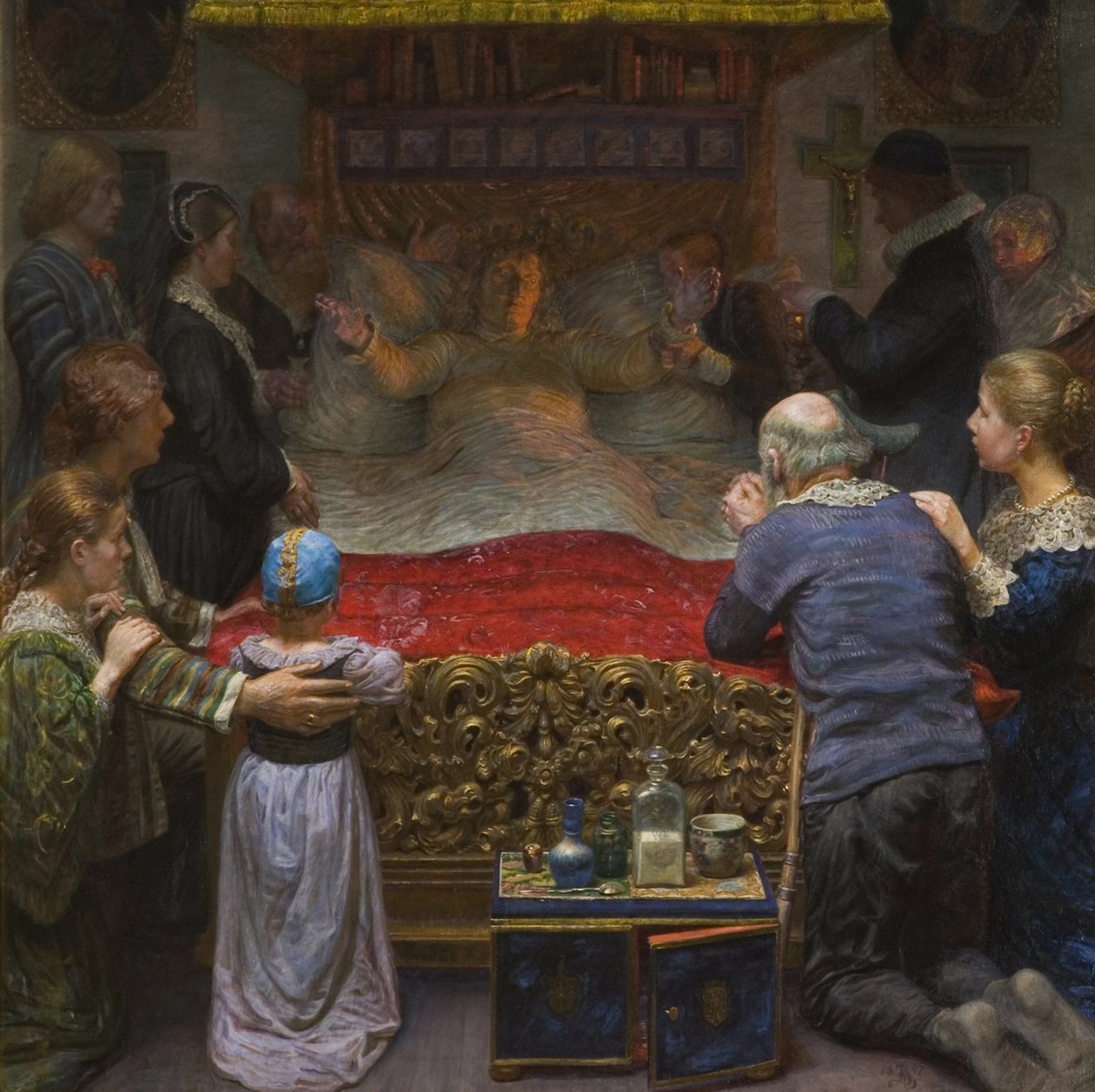 Leonora Christinas död i Maribo Abbey, 1897. av Kristian Zahrtmann