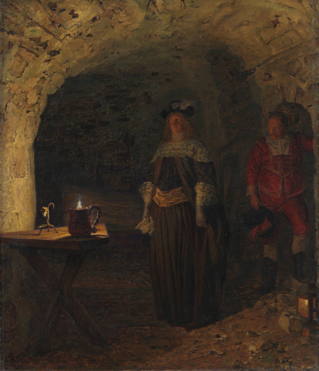 Leonora Christina, ledd av Frederik Ahlefeldt i Blå tornet, 1893. av Kristian Zahrtmann