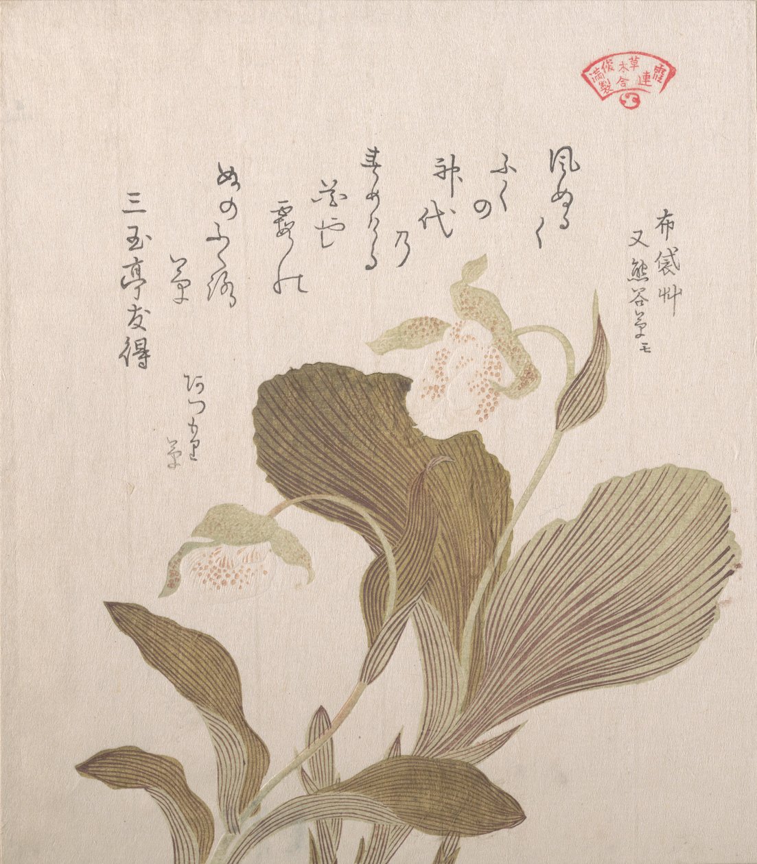 Hotei Flowers, 1800-talet. av Kubo Shunman