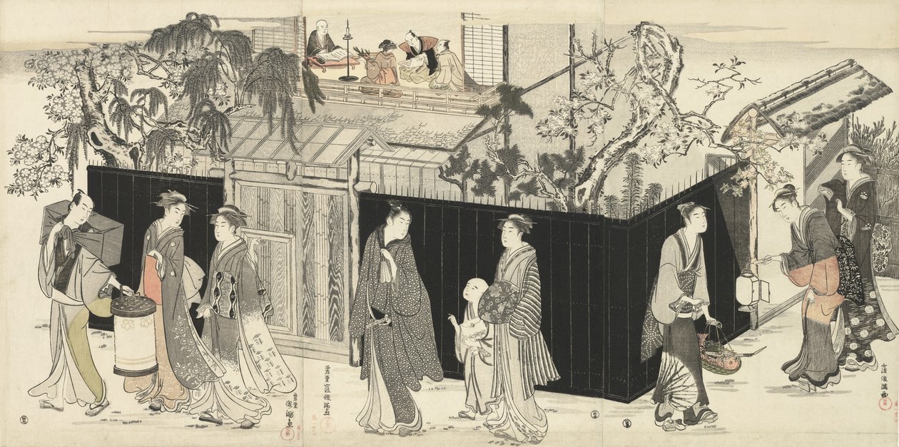 Återvänder från en poesisamling, c.1785-89 av Kubo Shunman