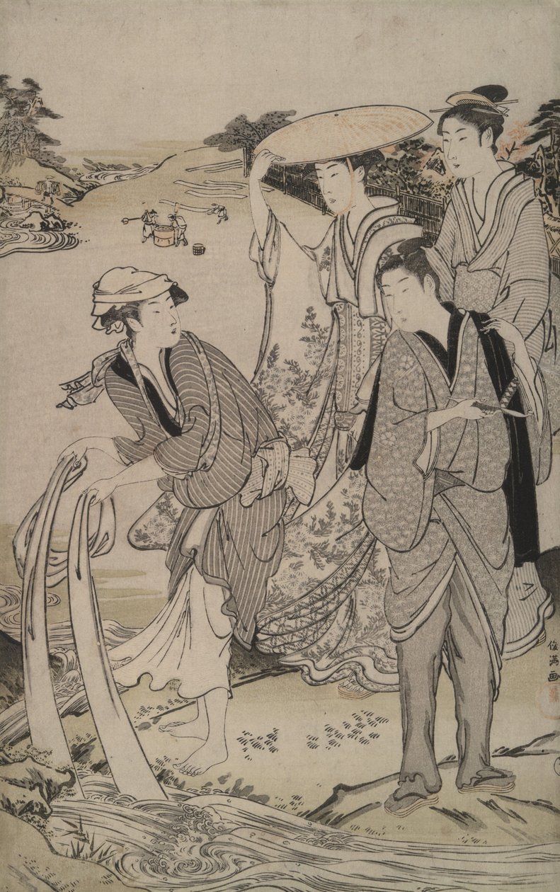 Tamagawa i provinsen Musashi ur De sex juvelfloderna av Kubo Shunman