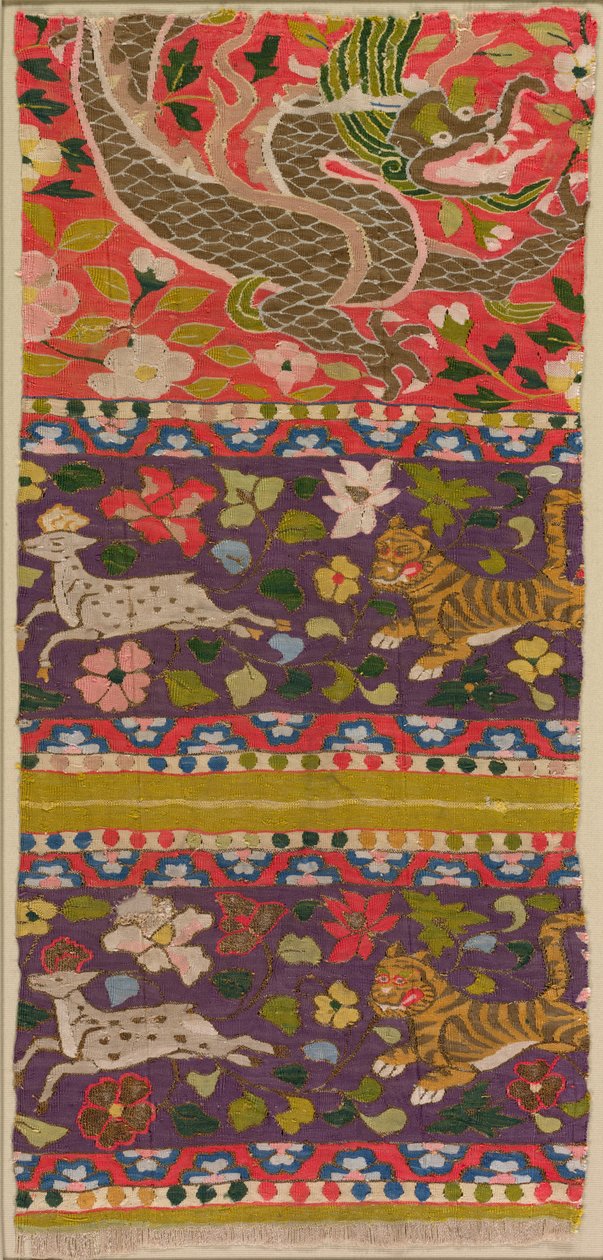 Tigers Chasing Deer, med drake av Kubo Shunman