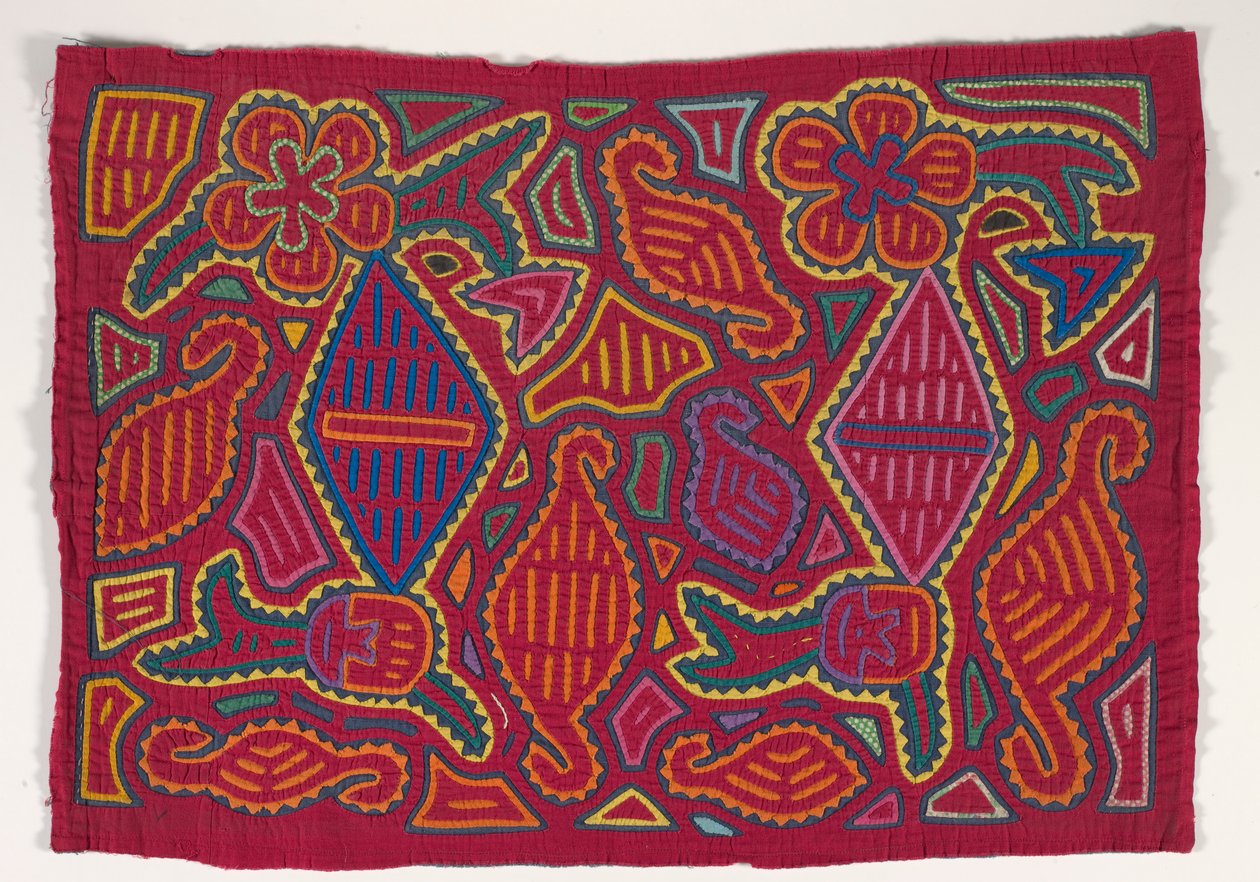 Skjortpanel (mola), ca 1950 (applicerad bomull) av Kuna Indian Culture