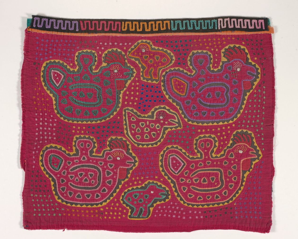 Skjorta panel (mola) (applicerad bomull) av Kuna Indian Culture