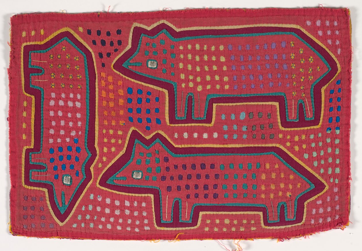 Skjorta panel (mola) (applicerad bomull) av Kuna Indian Culture