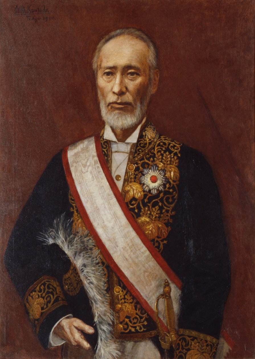 Portrait of Terajima Munenori av Kuroda Seiki