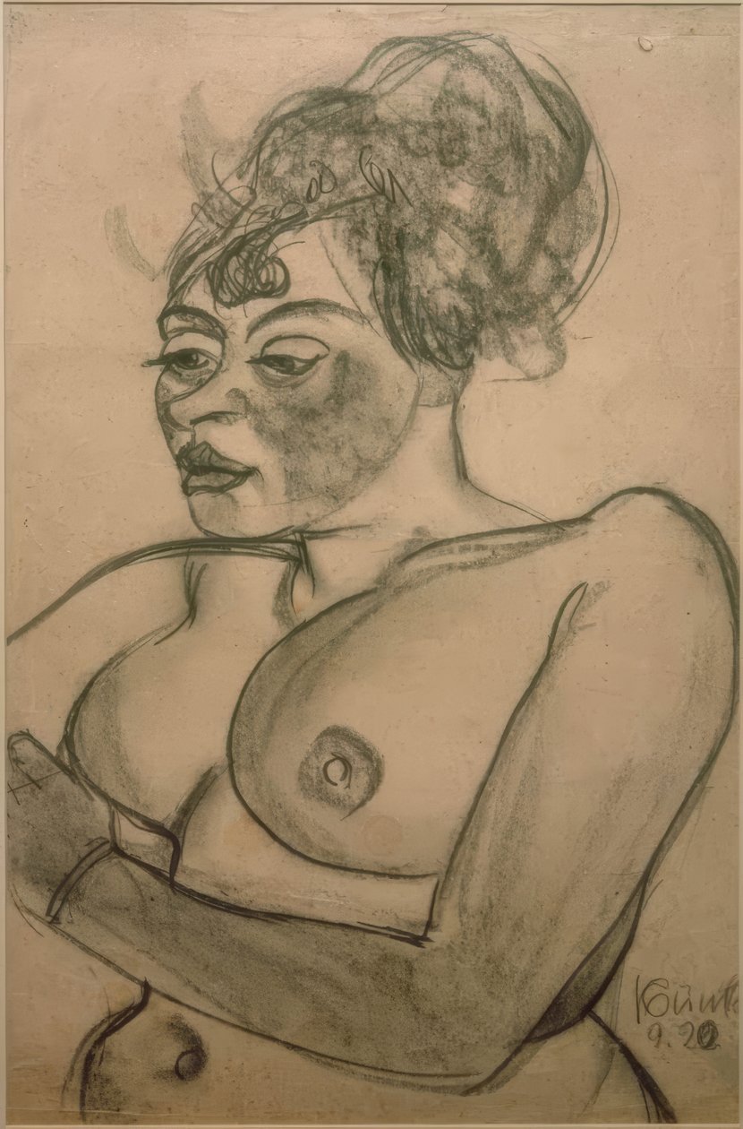 Kvinnlig halvakt med hårknut av Kurt Günther