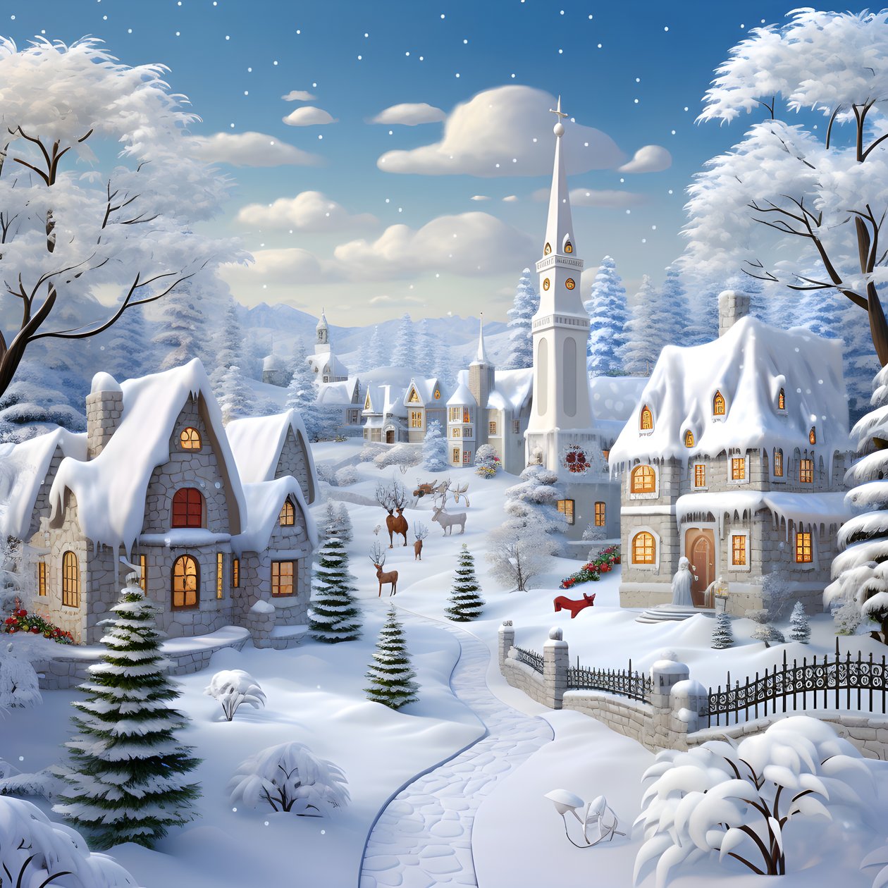 3D Snowy Christmas 1 av Kurt Heppke