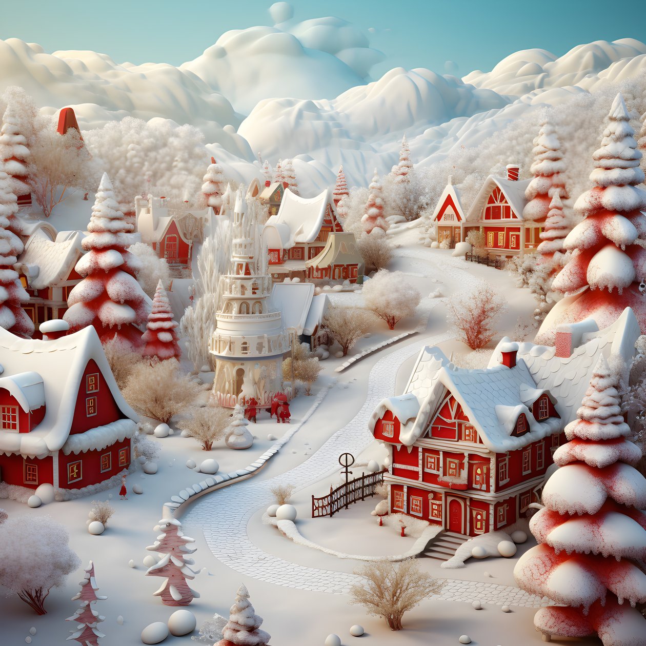 3D Snowy Christmas 4 av Kurt Heppke
