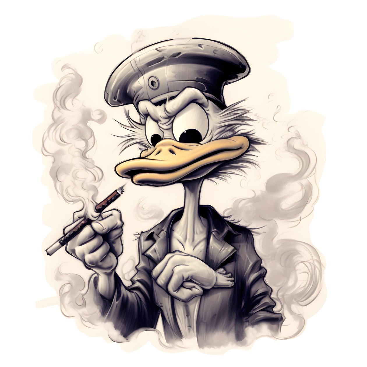 Scrooge McDuck, röker en stor marijuanajoint 1 av Kurt Heppke