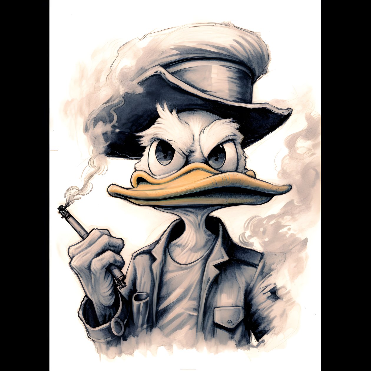 Scrooge McDuck, röker en stor marijuanajoint 2 av Kurt Heppke