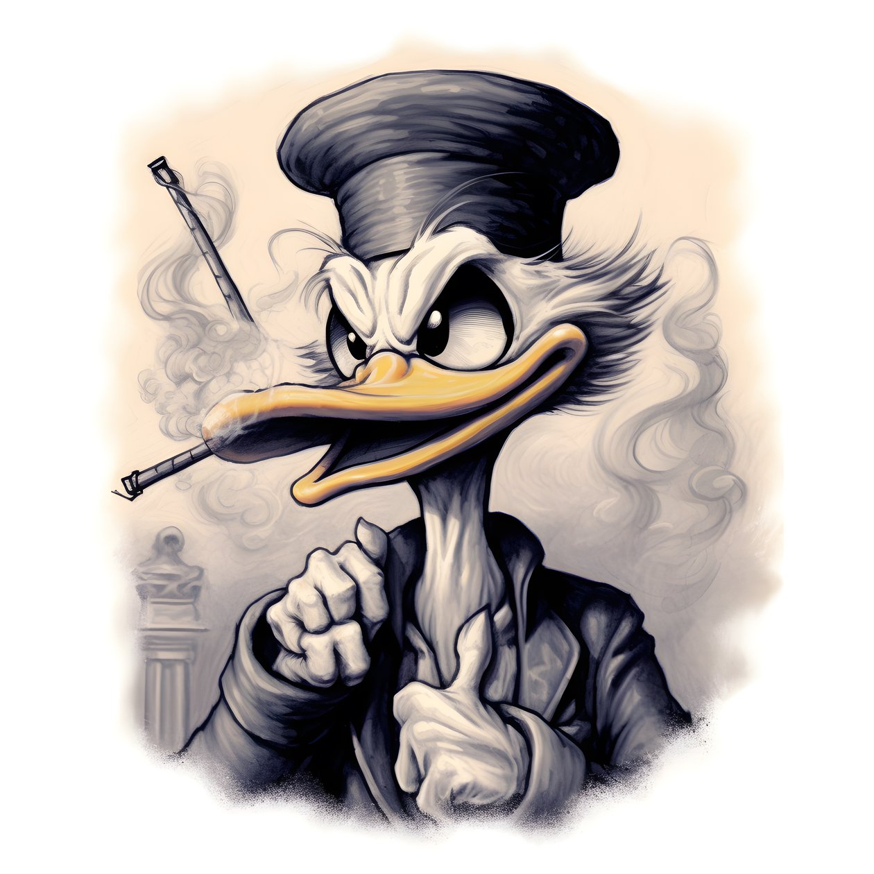 Scrooge McDuck, röker en stor marijuanajoint 3 av Kurt Heppke