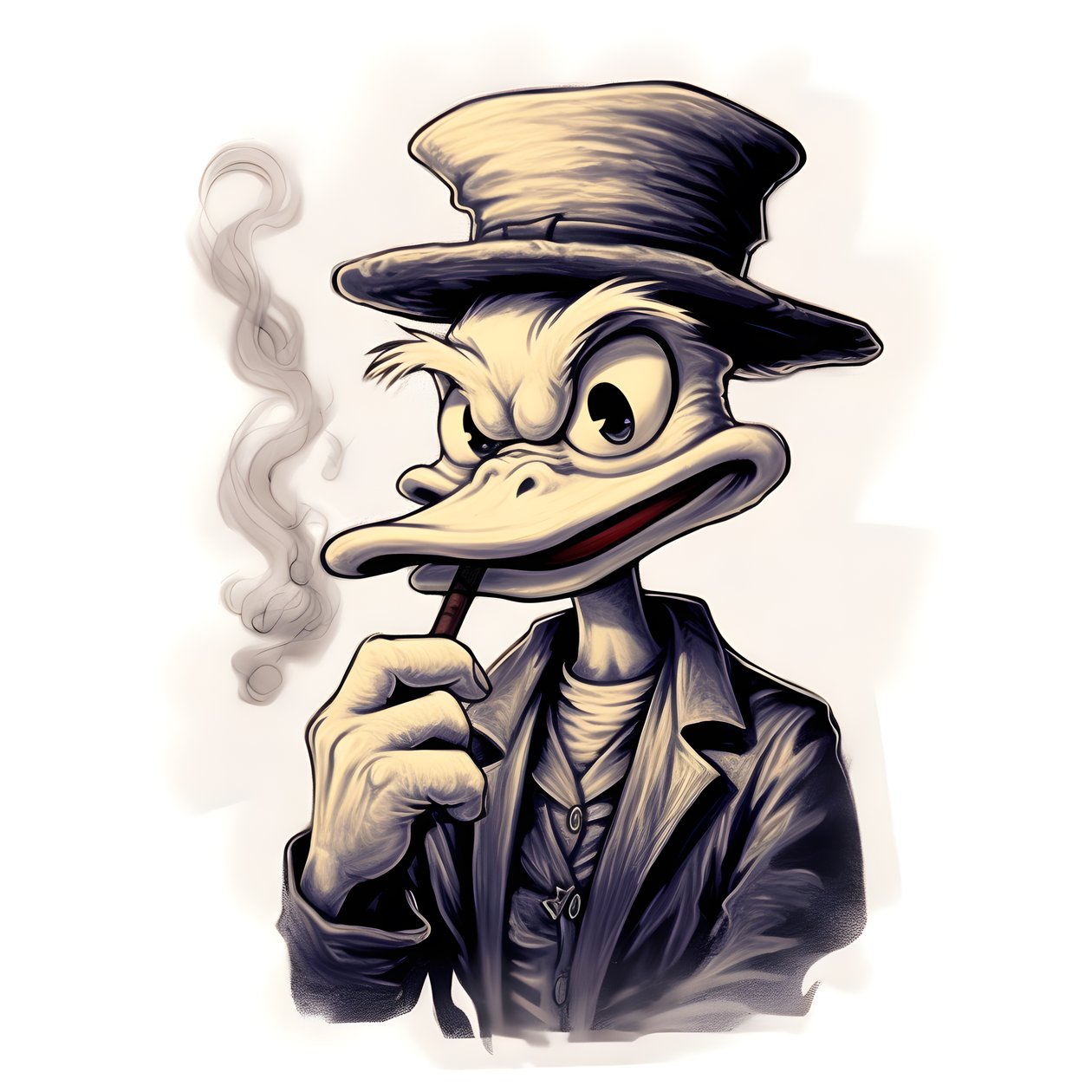 Scrooge McDuck, röker en stor marijuana joint 4 av Kurt Heppke