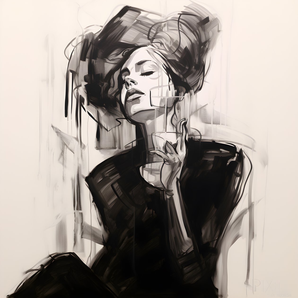 Expressionistisk sketch 2 av Kurt Heppke