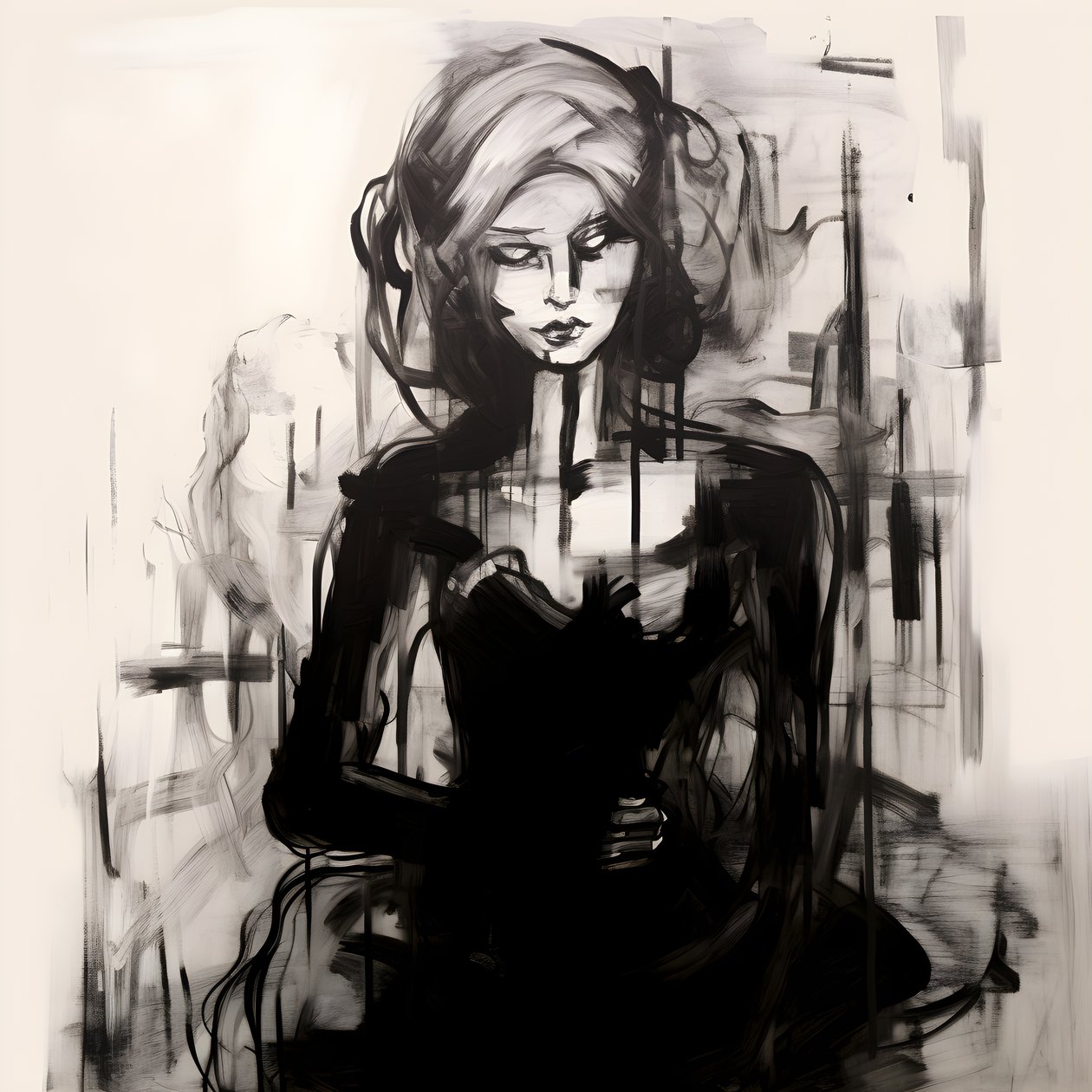 Expressionistisk sketch 4 av Kurt Heppke