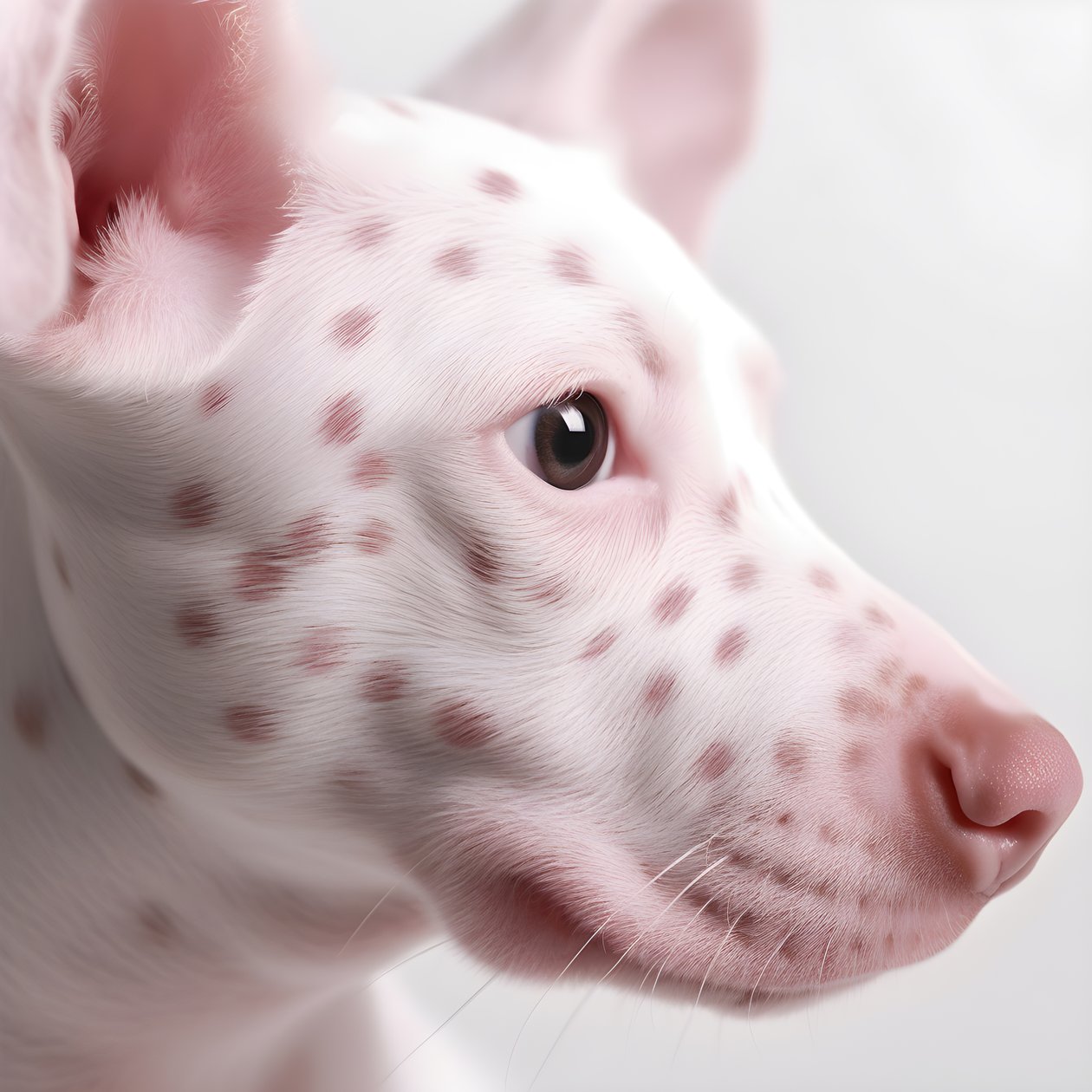 Fascinerande närbild av grisrosa på vita dalmatiska djurfläckar i moirémönster 2 av Kurt Heppke