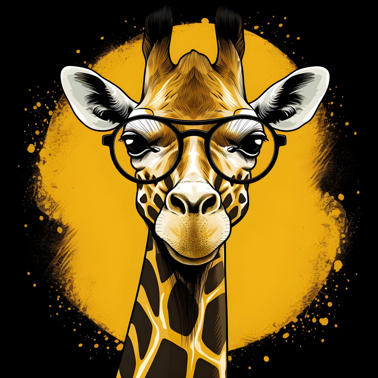 Giraff med glasögon 4 av Kurt Heppke