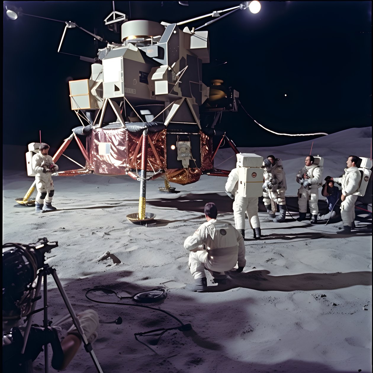 Grupp människor med TV-kamera för att visa det falska Apollo 11-projektet 4 av Kurt Heppke