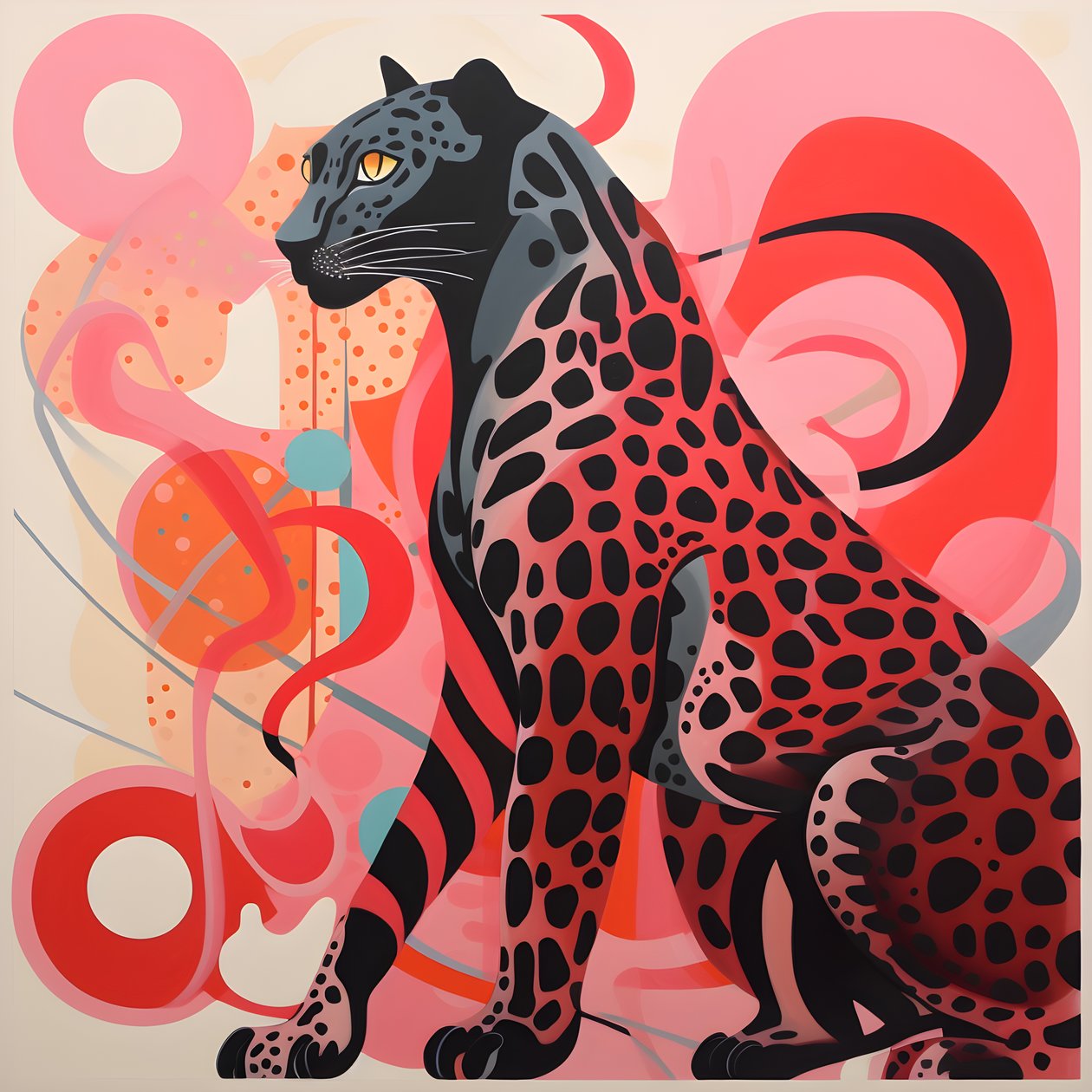 Leopardränder med virvlar och rosetter 1 av Kurt Heppke