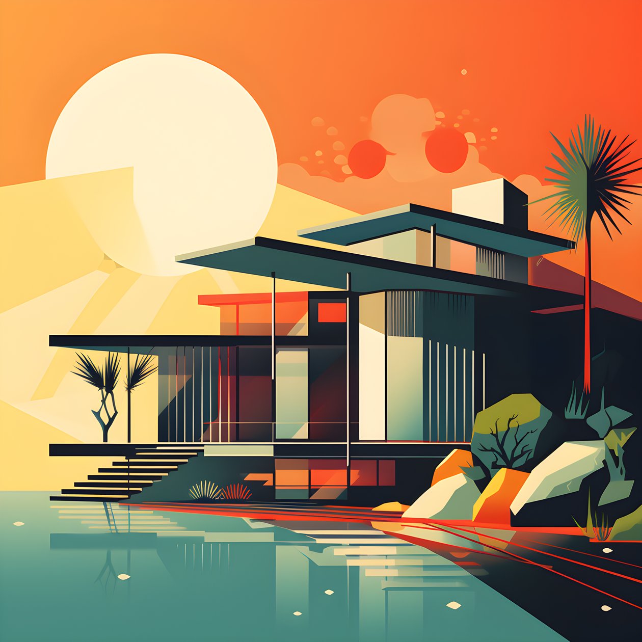 Modern designgrafik från mitten av århundradet 4 av Kurt Heppke