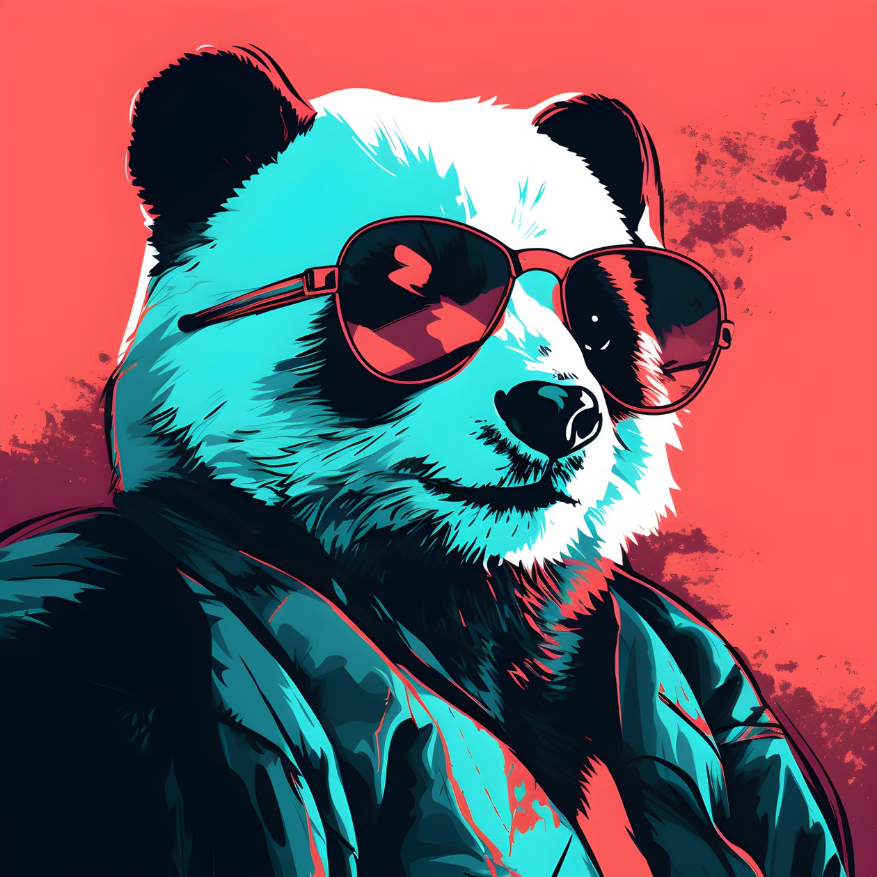 Panda med glasögon 4 av Kurt Heppke