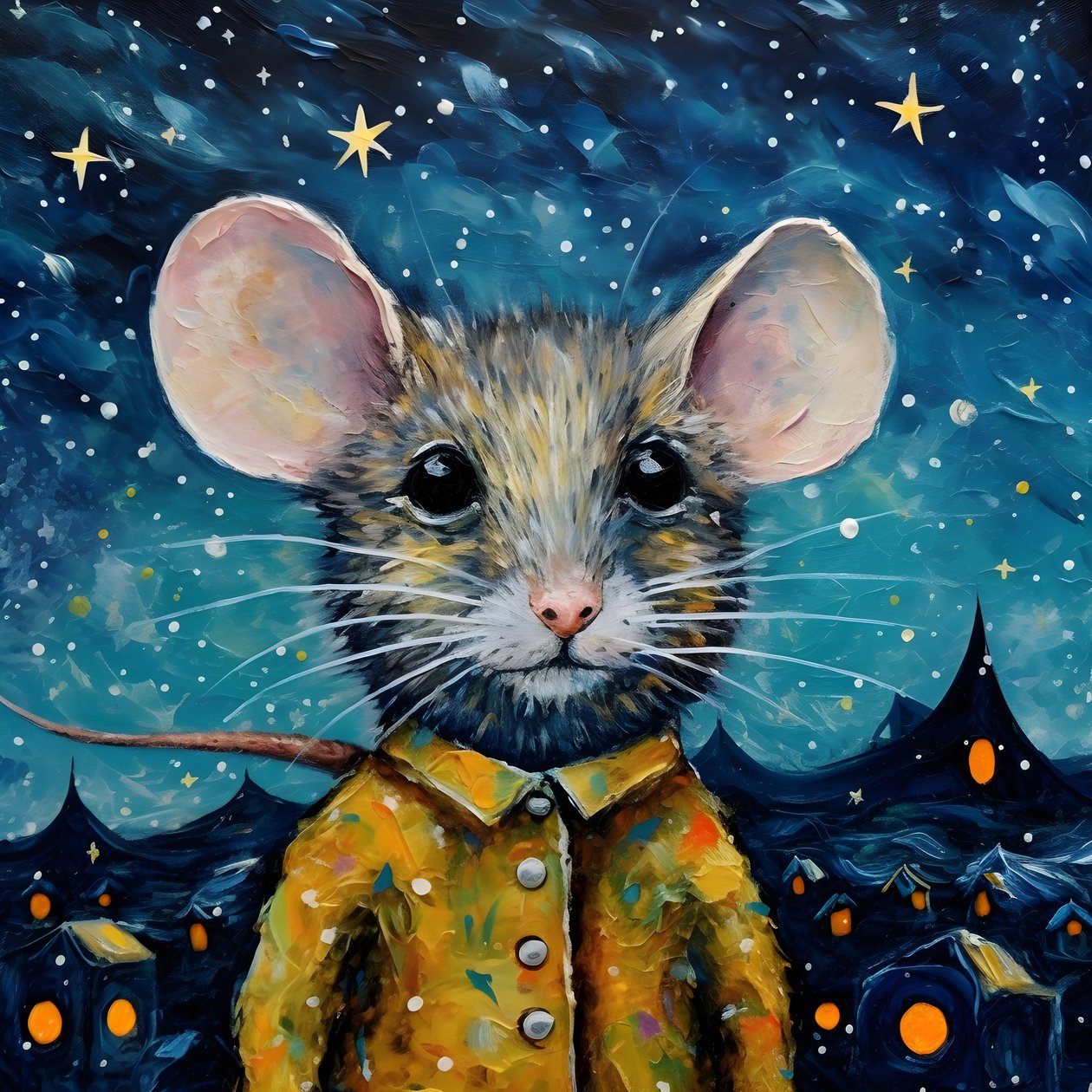 Porträtt av musdjuret Starry Night 1 av Kurt Heppke