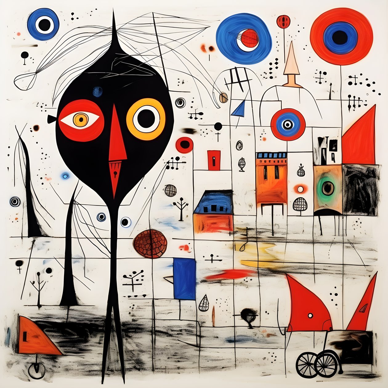 Surrealistiska illustrationer av Joan Miró. 2 av Kurt Heppke