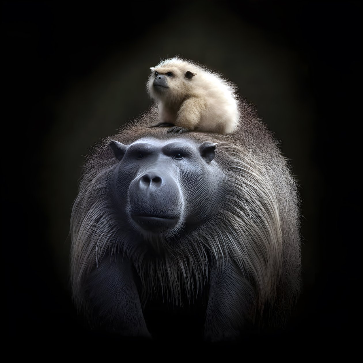Capybara blandat med en silverback gorilla 2 av Kurt Heppke